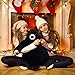 SNOWOLF Djungelskog Bear Giant Simulation Bear Toy Stuffed Animal Plush Doll Huge Cuddly American Wildlife Black Bear for Home Decoration Valentine's Birthday Gift, 31.5 in/ 80cm, Black