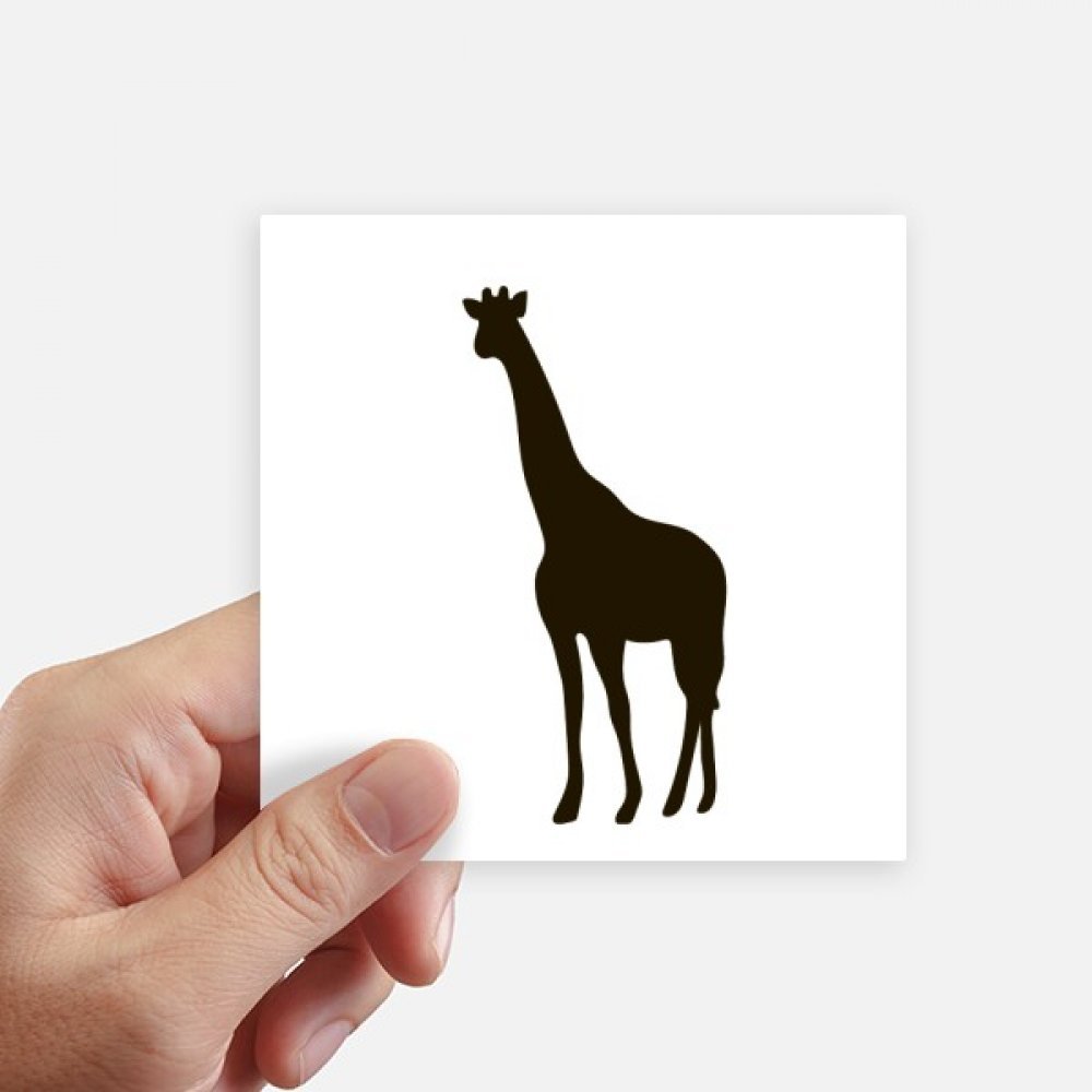 Autocollant carré girafe noire DIYthinker 10cm lot de 8 stickers multicolor pour pc et valise