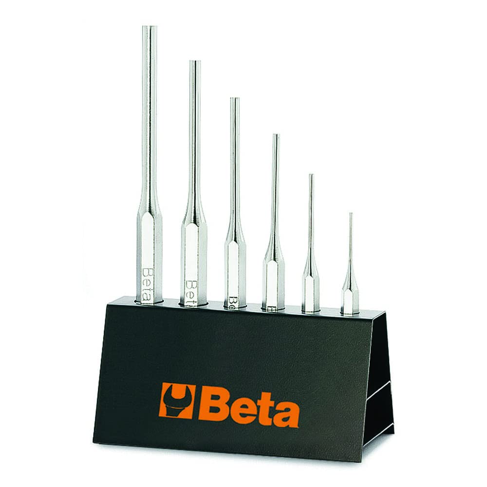 Beta Parallel Pin Punch 6 Piece Set, Metric 2 - 8mm, in Metal Holder - 31/SP6