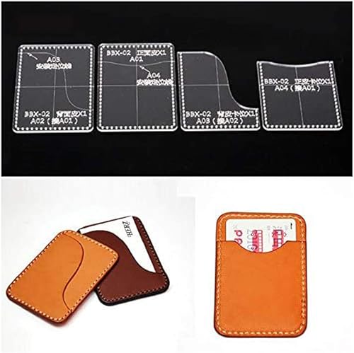 Titular de la tarjeta Plantilla de acrílico Bolsa de cuero Patrón de cuero de acrílico Plantillas de cuero para bolsa de tarjeta