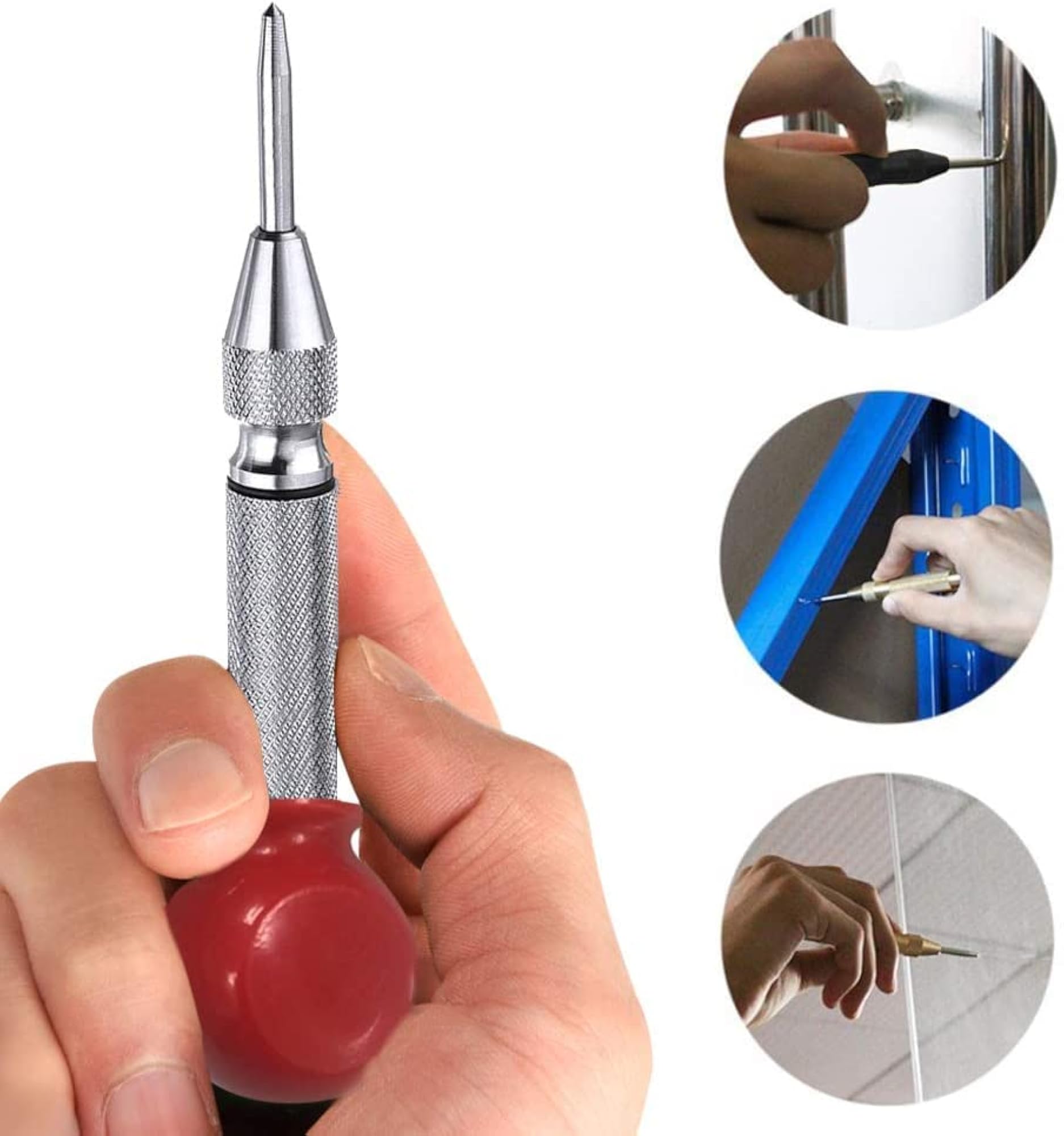Automatic Impact Center Marking Punch Tool for Metal & Glass