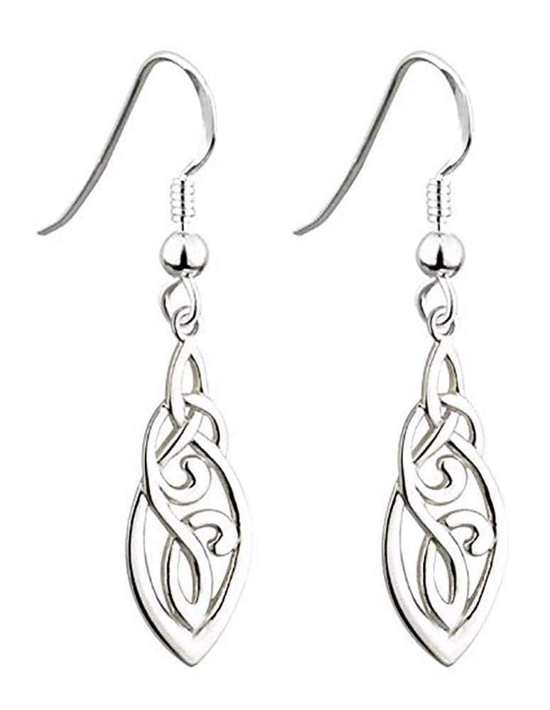 Biddy MurphyIntricate Trinity Knot Dangle Earrings for Women, 925 Sterling Silver, Unique, Elegant Celtic Jewelry Imported from Ireland