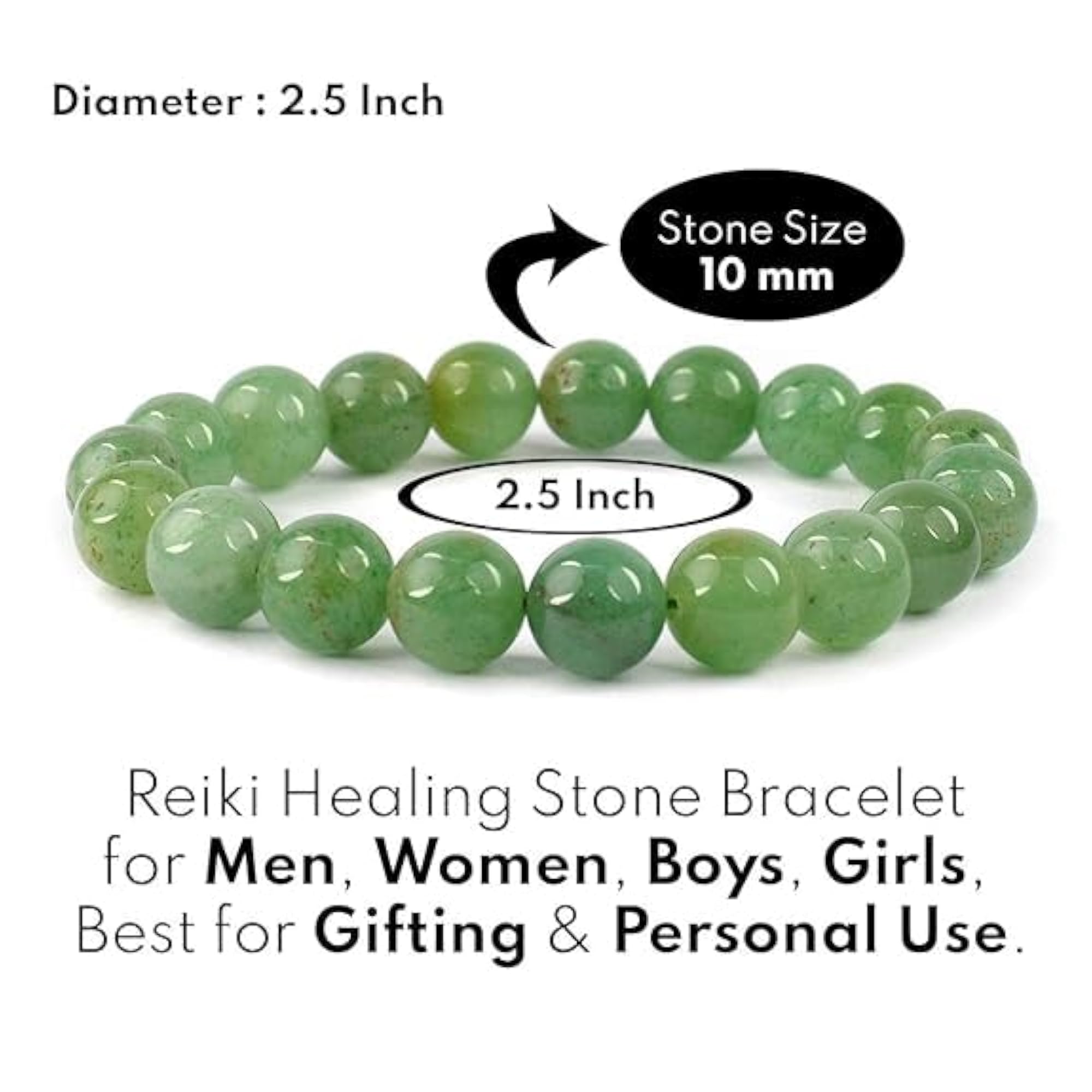 Feng-Shui Healing Crystal Beaded Bracelet, Unisex Gift