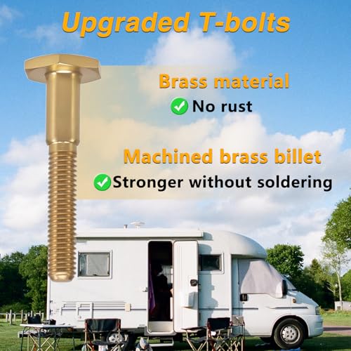 Image of RV Toilet Floor Flange Seal and Mounting Hardware Kit Compatible with Dometic SeaLand 510 Traveler and VacuFlush Toilets, RV Toilet Base Floor Seal with Closet Bolts Replace# 385310063 SE341549