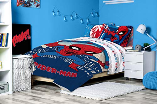 Image of Disney Spidey Friends Twin Comforter Set 4 Piece Kids Bedding, Blue