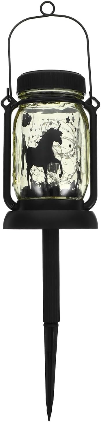 2pcs Solar Powered Vintage Outdoor Hanging Jar Lanterns for Garden Patio Deck Decoration