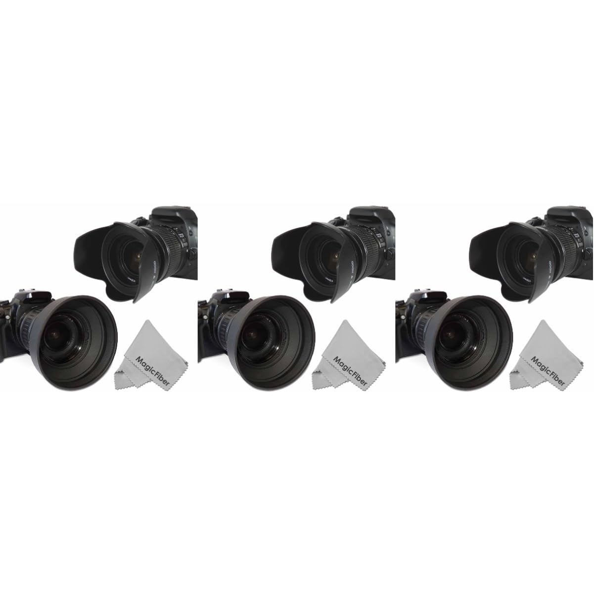 OSALADI Paraluce Per Obiettivo Della Fotocamera Da 58 Mm Design A Petalo Di Fiore Attacco A Vite in Gomma