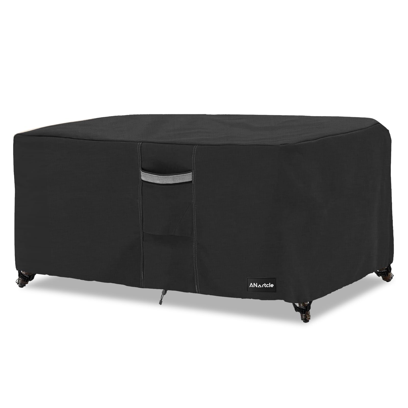ANartcle Patio Coffee Table Cover, 600D Waterproof Heavy Duty Rectangular Outdoor Table Cover,Patio Furniture Covers,48 x 28 x 16 inch,Black
