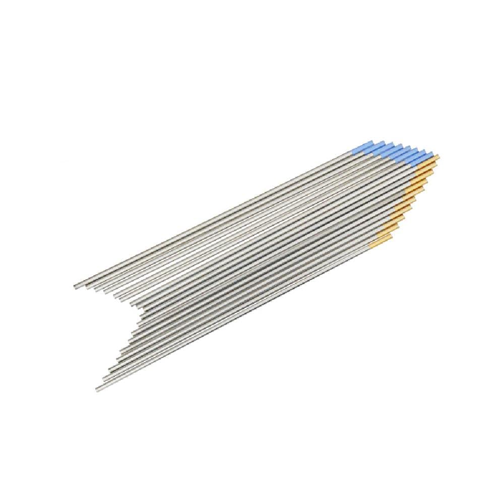 Welding Electrodes, 10pcs Tungsten Welding Electrodes Lanthanides Electrode Tip 2.4×150mm (Blue Tip)