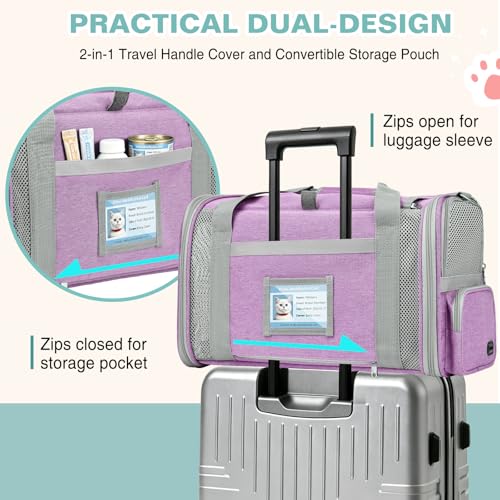 Sac transport chat approuvé aviation chien pliable confortable - 8