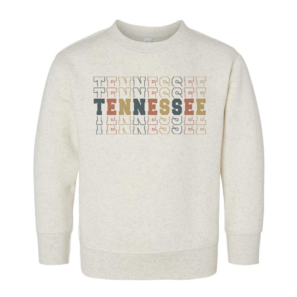 Stacked Tennessee Kids Sweatshirt Toddler 5T Natural Heather