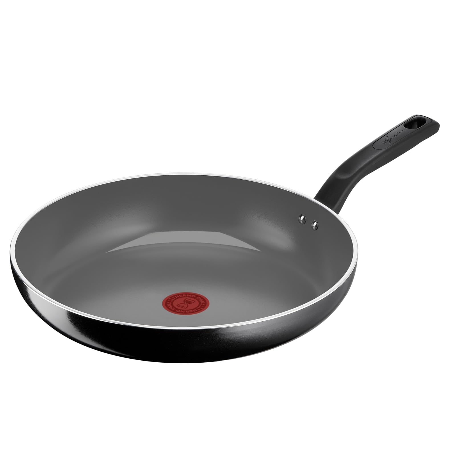 Lagostina Goccia Padella 32 cm, Rivestimento in Ceramica Antiaderente, Scorrevolezza Ottimale, Pulizia Facile, Thermo-Signal, Sicura, Compatibile con Induzione