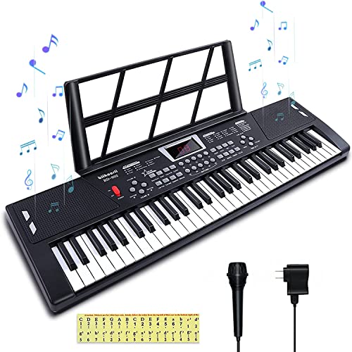 Biikoosii 61 Key Piano Keyboard,Keyboard Piano For Beginners Keyboard Piano With Built-In Dual Speakers And Microphone Portable Digital Electric Piano #TOP11