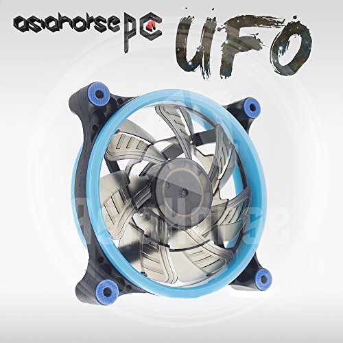 Asiahorse Solar Eclipse UFO120mm Dual Aperture LED Long Life Case Fan,PC Custom DIY from Water Cooling System CPU Cooler 2PACK(ice Blue) - Thumbnail 2