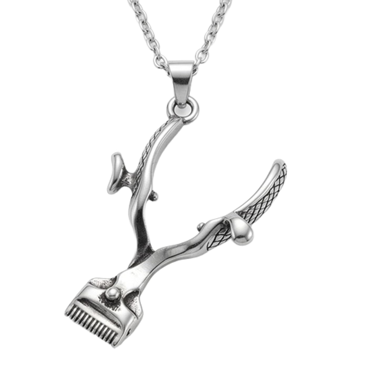 Hair Clipper Pendant Necklace Stainless Steel 18 Inch Cable Chain Barber Tool Silver Tone Professional Salon Stylist Jewelry Gift Mens Accessory.|LW_CSN_0071-image-17