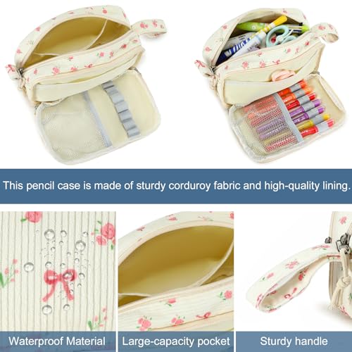 Image of Bluboon Big Capacity Pencil Case Pencil Pouch Pen Case School Supplies Cute Pencil Box Pencil Bag for Teen Girls Boys Women Man