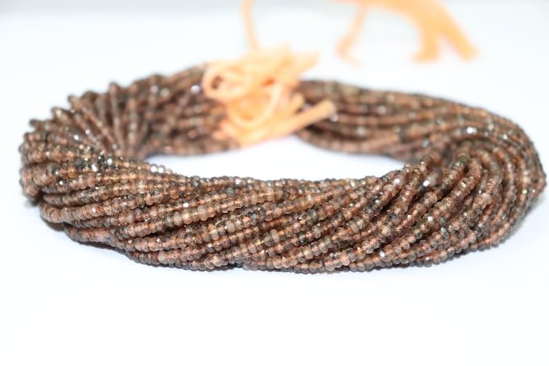 Perles en andalousite naturelle haut de gamme pour colliers d'exception