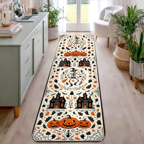Alfombra pasillo esqueleto con impresión rectangular de esponja 6
