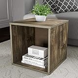 Stackable Cube End Table - Contemporary Minimalist Modular Shadowbox Accent Furniture for Bedroom, Living Room, or Office by Lavish Home