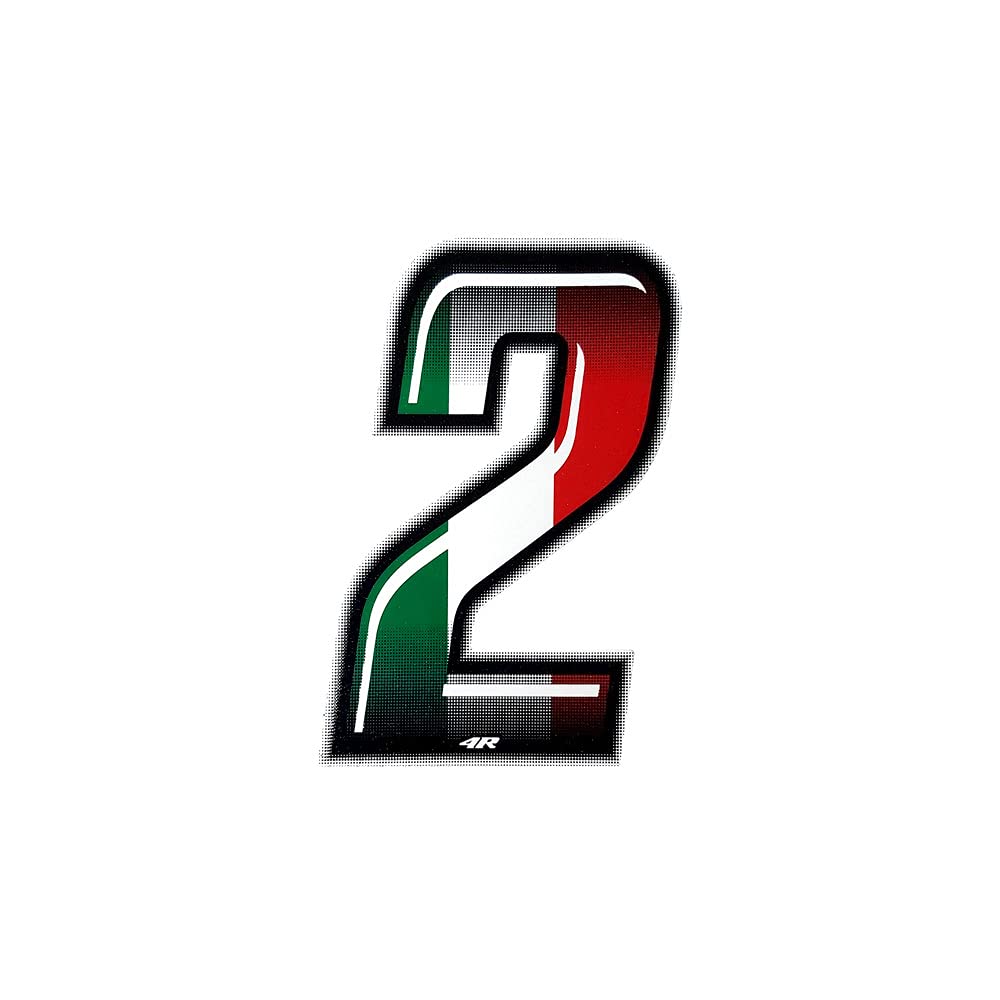 Quattroerre 13232 Number Racing Flag 2, 10 x 6.5 cm