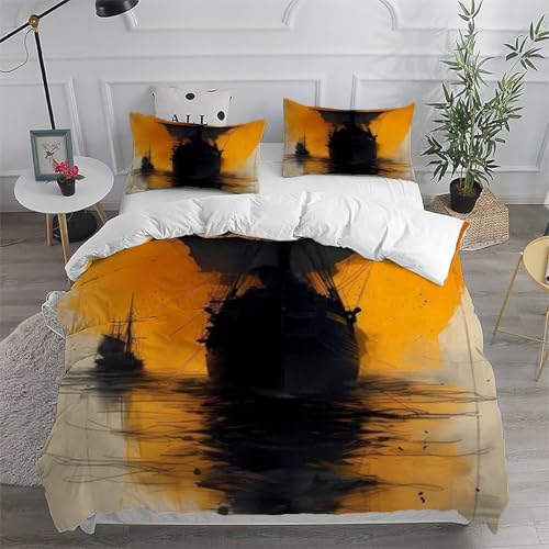 Linge de lit navigation imprimé 3D avec housse de couette haut de gamme