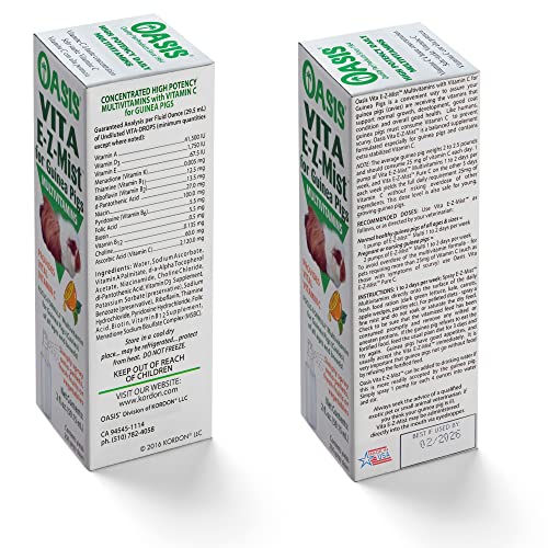 Oasis MODEL - 81061 Vita E-Z Mist All-In-1 Multivitamins For Guinea Pigs - Daily Vitamin Supplement Supports Healthy Bones & Teeth thumb #6