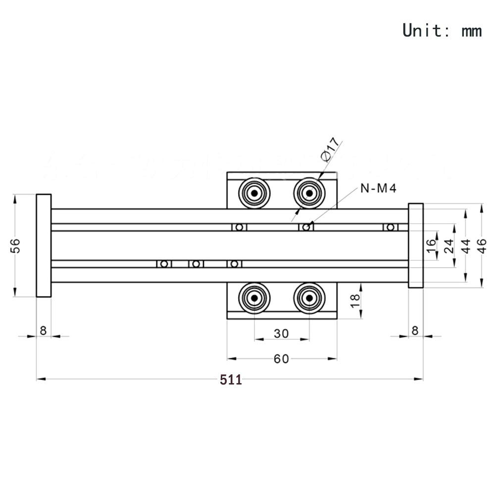 400 mm Lunghezza di Viaggio Lineare Guida Guida a Sfera SFU1605 con NEMA23 Motore passo passo per DIY CNC Router Parti X Y Z Attuatore Lineare Stage