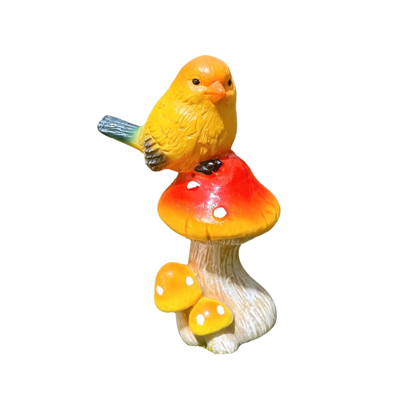 Limtula Mushroom Bird Statue Figurine Ornament Desktop Animal Figurines Car Decoration Farm Craft Decoration Collectible Farm Craft Mushroom Bird Statue