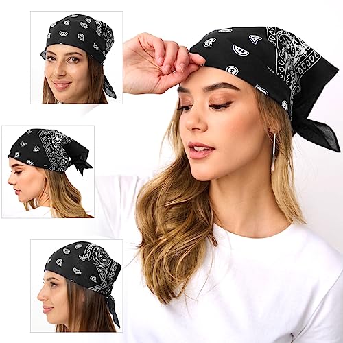 sularpek Bandana, 3 Stück Bandana Kopftuch Damen und Herren, Bandanas mit Original Paisley Muster,Headwear Haar Schal Ansatz Handgelenk Kopf Biker, 55 x 55 cm