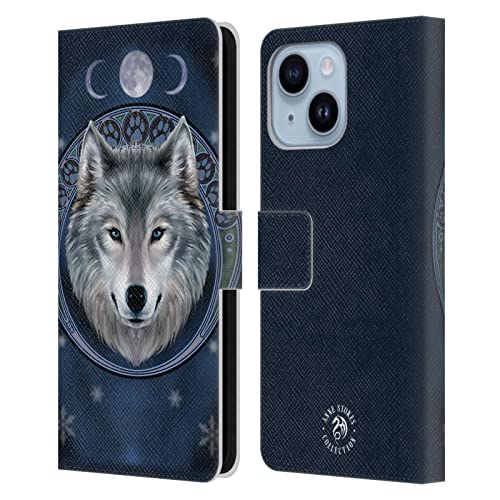 Étui loup Anne Stokes iPhone 14 Plus : protection portefeuille design