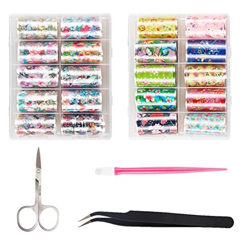 NICENEEDED Flower and Butterfly Nail Art Stickers Cover