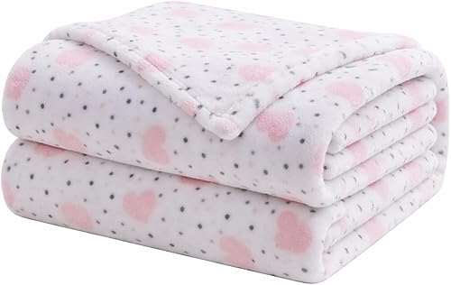 Miniatura 9 de Manta suave de San Valentín Confeti Corazón Divertido, Rosa Negro Blanco, Acento para Sofá, Silla, Cama o Dormitorio (Amor Confeti)