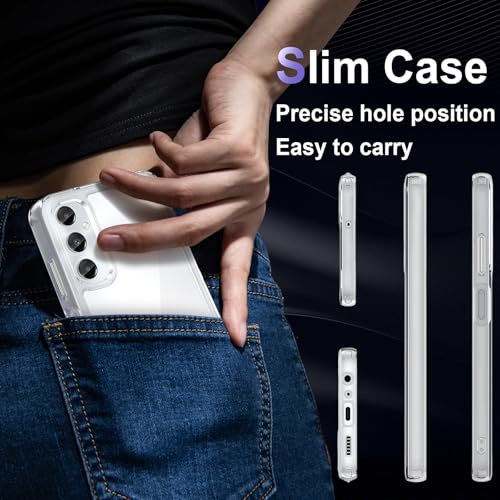Image of Case for Samsung Galaxy A05S, Military Grade Drop Protection Phone Case, Yellowing Resistant, Anti-Scratch Hard PC Back, Shockproof Hard Ultra-Thin Protective Cover, Clear