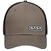 iZZYZX NASA Leatherette 6 Panel Low Profile Mesh Trucker Hat - Olive Black
