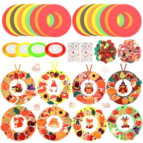 Couronnes d'automne Capoda avec stickers citrouille et feuille d'érable pour l'école