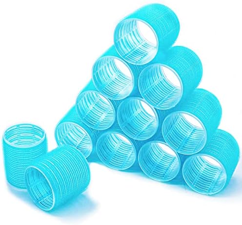 Hair Rollers, 12 Pack Salon Hair Dressing Curlers, Self Grip Hair Curlers, Rollers Hair Curlers, DIY Curly Hairstyle for Long Hair, Colors May Vary, Medium