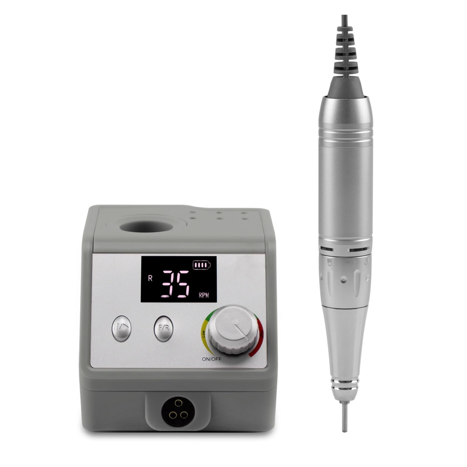 Elektryczna frezarka do paznokci, 35000RPM Przenośny stojak Elektryczna wiertarka do paznokci Zestaw maszyn, bezprzewodowe wiercenie Manicure Pedicure Polerka do paznokci(Nero)
