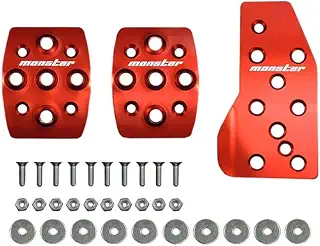 MONSTER SPORT スポーツドライビングペダルカバー レッド アルマイト スイフトスポーツ[ZC31S] MT車用 849520-4650M