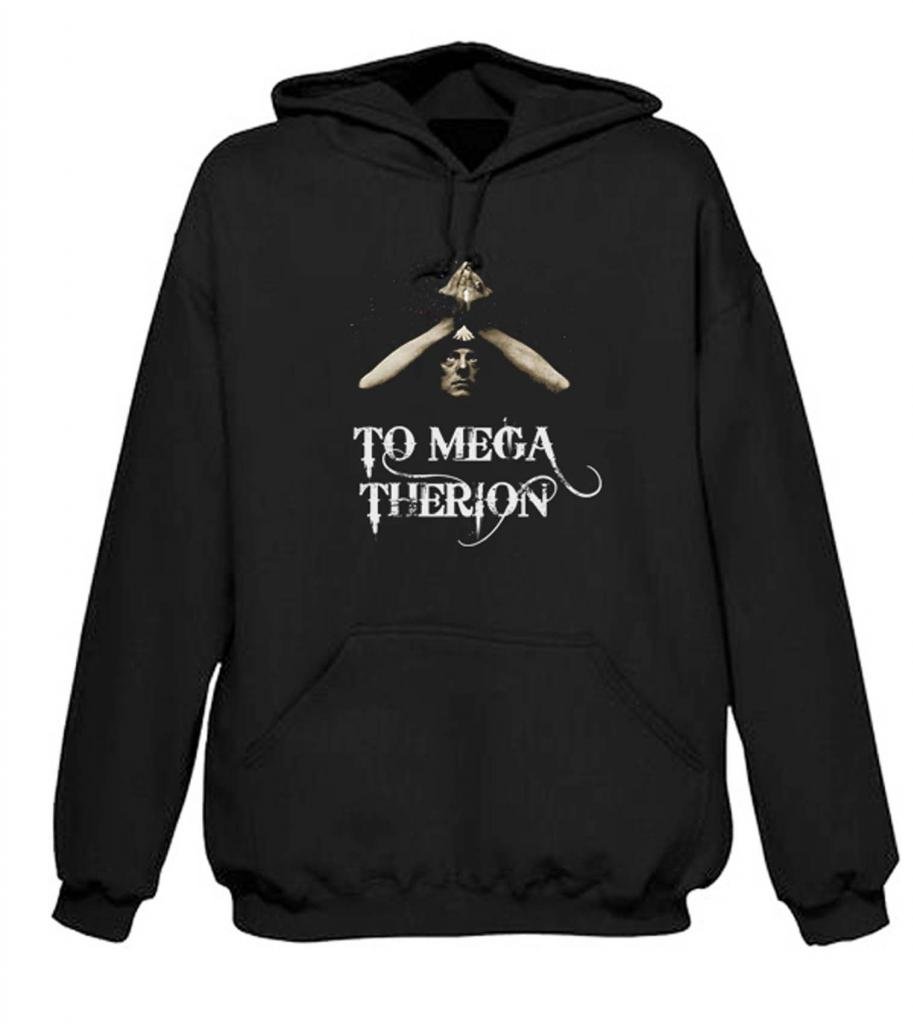 Tribal T-Shirts Mens Aleister Crowley to Mega Therion Hoody (Medium) Black
