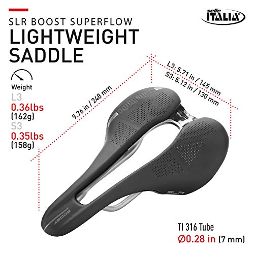 image for Selle Italia SLR Boost SuperFlow Road Bike Saddle - Comfortable Road B