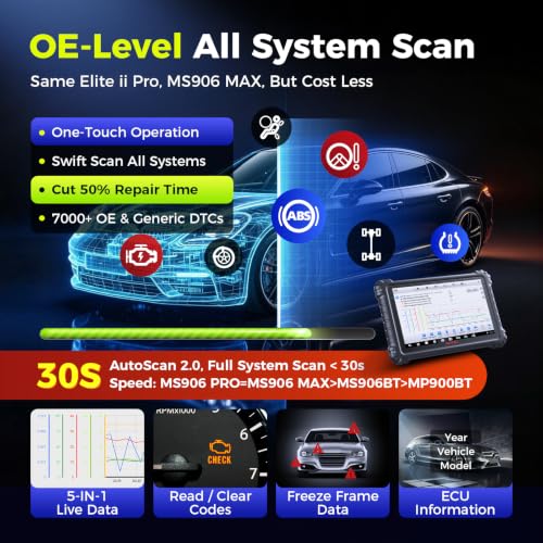 Image of Autel Scanner MaxiSYS MS906 PRO w /MV108S, ECU C0ding Scan Tool as MS906 MAX