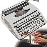 ✌【Geschenk】 Wecken Sie Ihren inneren Schreibgeist mit dieser echten Schreibmaschine. Erfahrene Schreiber, Anfänger und Vintage-Liebhaber werden ihre neuen Schreibgeräte gleichermaßen lieben. Dieses Modell ist einfach zu bedienen und für diejenigen geeignet, die noch nie eine Schreibmaschine benutzt haben.
