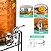 1 Gallon Glass Drink Dispensers for Parties, Large Beverage and Water Dispenser, Lemonade Dispenser, Sun Tea Glass Jar for Outside, With a Fruit Infuser, Two Spigots (PP Spigots)