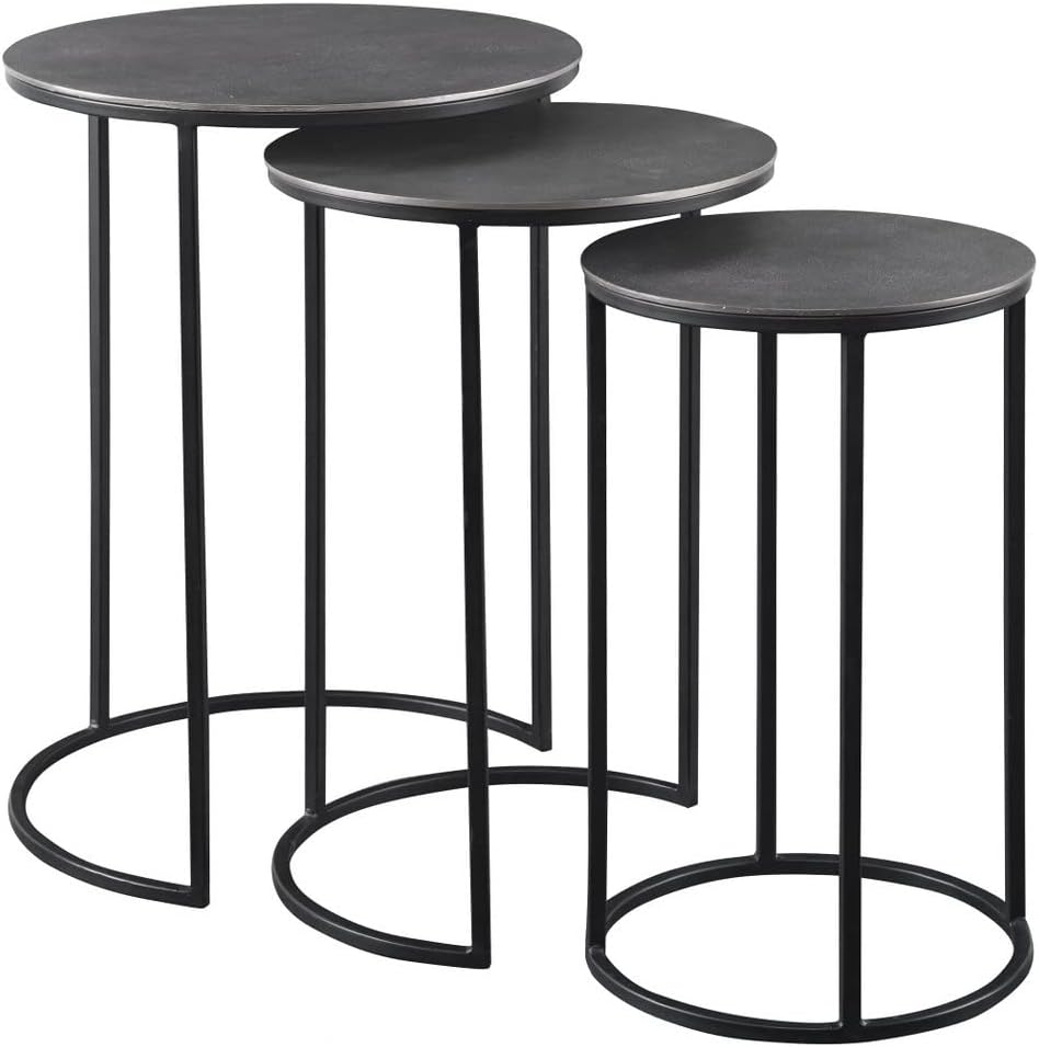 Uttermost Erik - 23.7 inch Metal Nesting Tables (Set of 3)