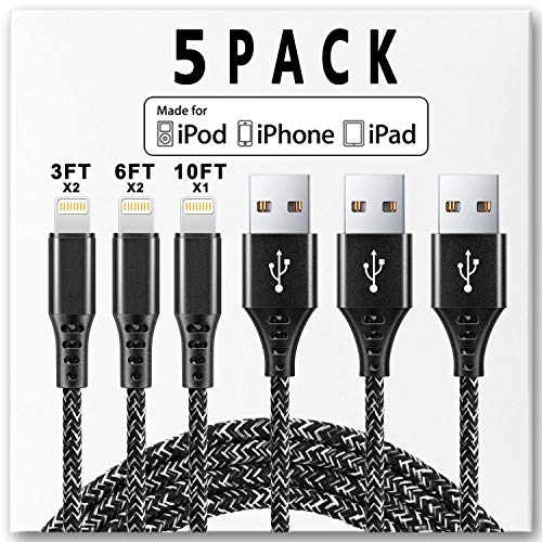 Apple MFi Certified iPhone Charger Apple Lightning Cable iPhone Charger Cable USB Lightning Cable Wire for iPhone12 11 Pro MAX X XS XR 8 7 6 Plus SE iPad iPod car Cord Fast Accessories Chargers Cable