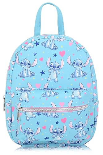 Image of Disney Lilo and Stitch Backpack for Women, Men, Boys, Girls, Unisex | Cute PU Leather 10 inch Stitch Mini Backpack Purse Shoulder Purse | Stitch Bag and Stitch Accessories
