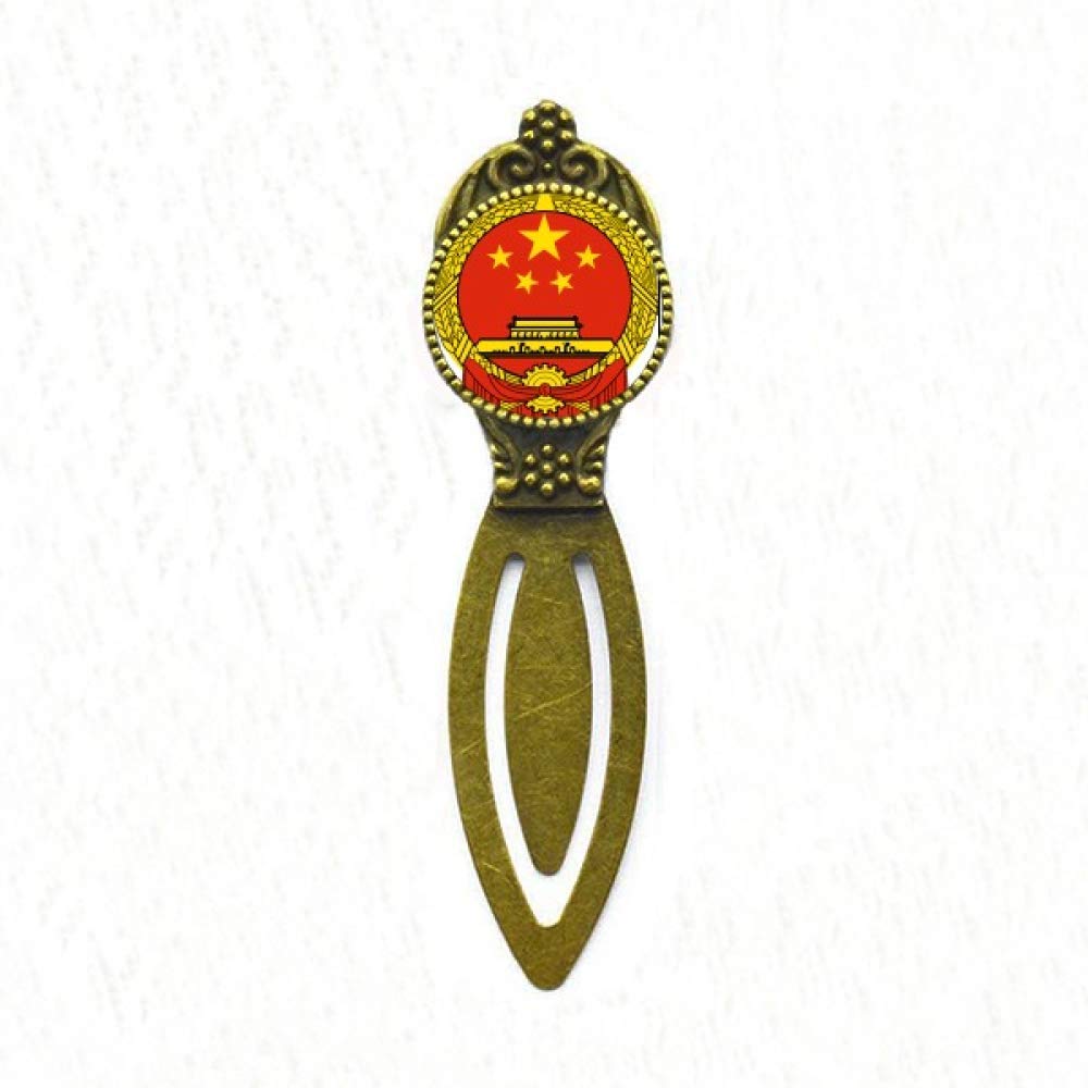 Marque-page rétro emblème Chine accessoire lecture vintage métal - 5