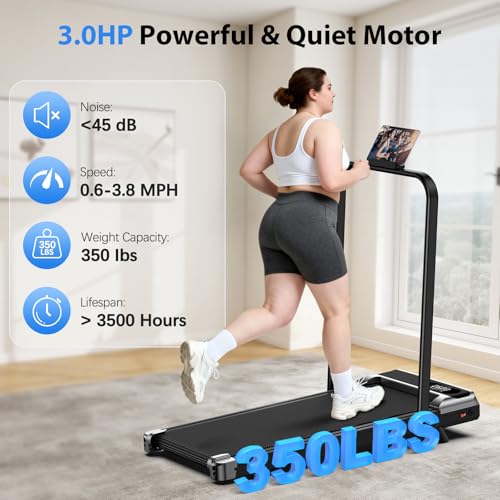 Image of AoraPulse Portable Foldable Treadmills for Home, Small Folding Treadmill for Home Office with 300 LBS Capacity, Walking Running Exercise Electric Compact Treadmill with LED Display