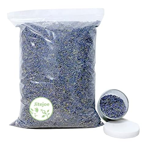 Jitejoe Dried Lavender Flowers, Natural Dried Lavender Buds, Fragrant Dried Lavender Bulk for Drawers and Closets, Wholesale Dried Flowers for Soap, Candle, Sachets, DIY (1 Pound) Cover