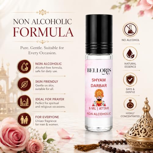 Image of Shyam Darbar Attar for Men & Women | 6 mL Roll-On Attar | Non Alcoholic Long Lasting Fragrance Oil | Traditional Premium Attar Perfume for Prayer & Special Occasions